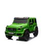 Električni automobil Mercedes-Benz G63 AMG 4x4² Dvosjed 24V, obojen u zelenu boju, MP4 Player sa USB/AUX ulazom, 4x4 pogon, Baterija 24V7Ah, 4 x 200W Motori, EVA kotači sa ovjesom, Kožna sjedala, Daljinski upravljač, Licencirano