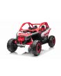 Can-am Maverick električni auto, crvena, dvosjed, stražnji ovjes, 2,4 Ghz daljinski upravljač, prijenosna baterija, 4 x 35W motora, EVA kotači, kožna sjedala, MP3 player s USB/SD ulazom, Licencirano