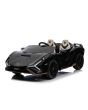 Električni automobil Lamborghini Sian 4X4, crni, 12V, 2,4 GHz daljinski upravljač, USB / AUX ulaz, Bluetooth, ovjes, vrata s vertikalnim otvaranjem, mekani EVA kotači, LED svjetla, ORIGINALNA licenca