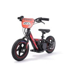 Dječji električni izbacivač RIRIBIKE RTX3 24V (12"), crveni, Litijeva baterija, Motor 100W, Disk kočnica, Podesivo mekano PU sjedalo