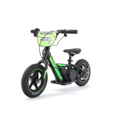 Dječji električni izbacivač RIRIBIKE RTX3 24V (12"), zeleni, Litijeva baterija, Motor 100W, Disk kočnica, Podesivo mekano PU sjedalo